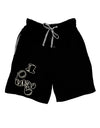 Fancy Tophat Mustache Pipe and Monocle Adult Lounge Shorts - Black- Small-Lounge Shorts-TooLoud-Davson Sales