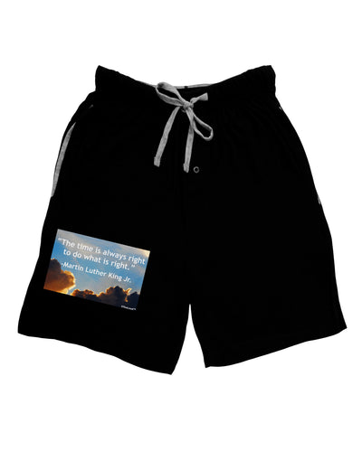 The Time Is Always Right Adult Lounge Shorts-Lounge Shorts-TooLoud-Black-Small-Davson Sales