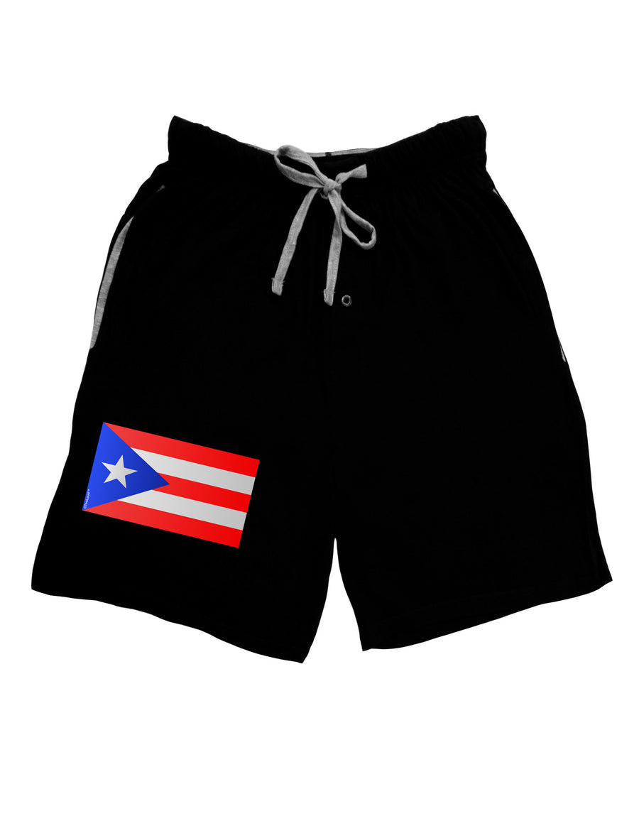 Puerto Rico Flag Adult Lounge Shorts-Lounge Shorts-TooLoud-Black-Small-Davson Sales