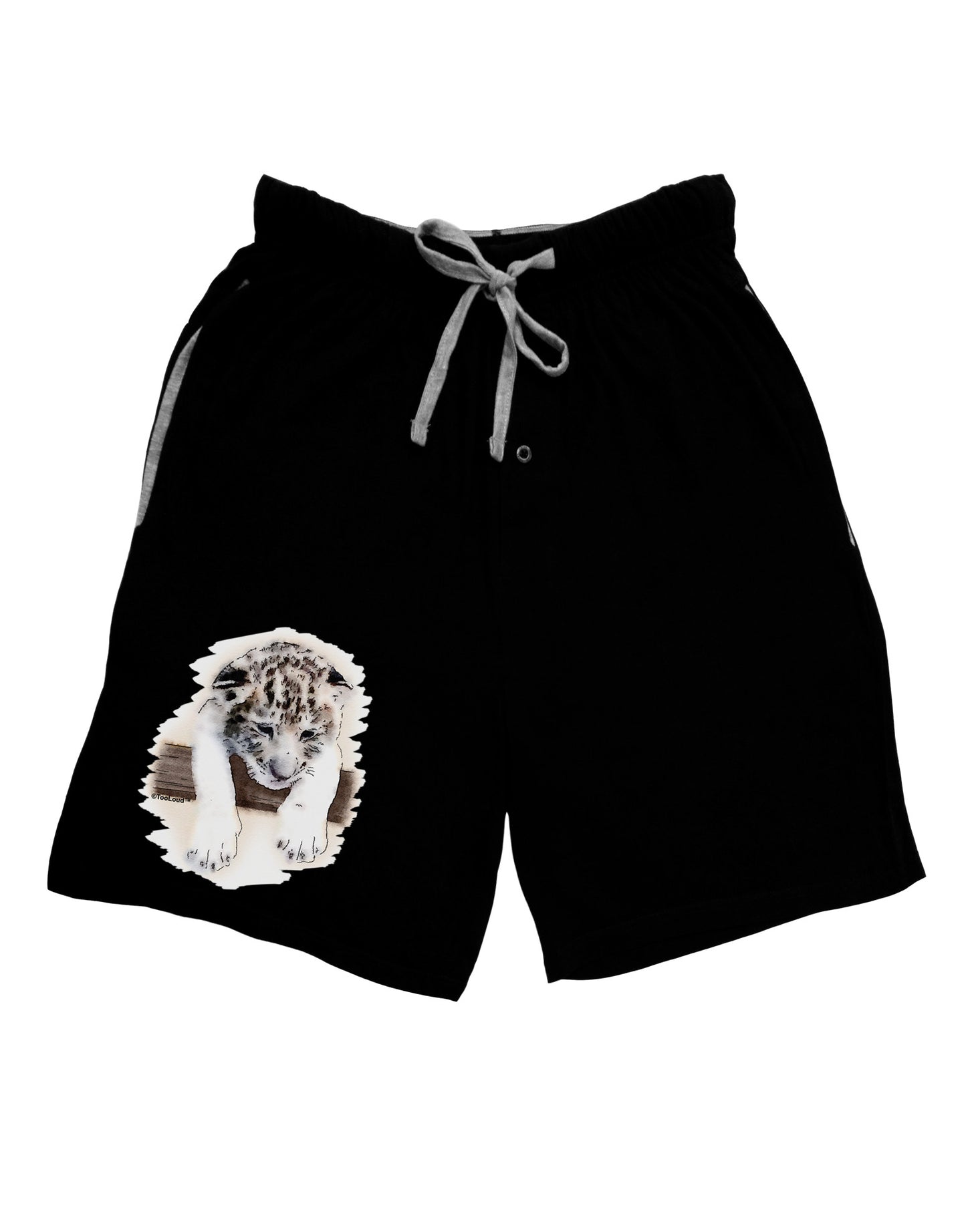Leopard Cub Adult Lounge Shorts-Lounge Shorts-TooLoud-Black-Small-Davson Sales