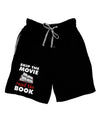 Skip The Movie Read The Book Adult Lounge Shorts-Lounge Shorts-TooLoud-Black-Small-Davson Sales