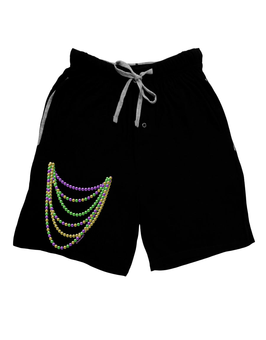 Mardi Gras Beads Necklaces Adult Lounge Shorts - Red or Black-Lounge Shorts-TooLoud-Red-Small-Davson Sales