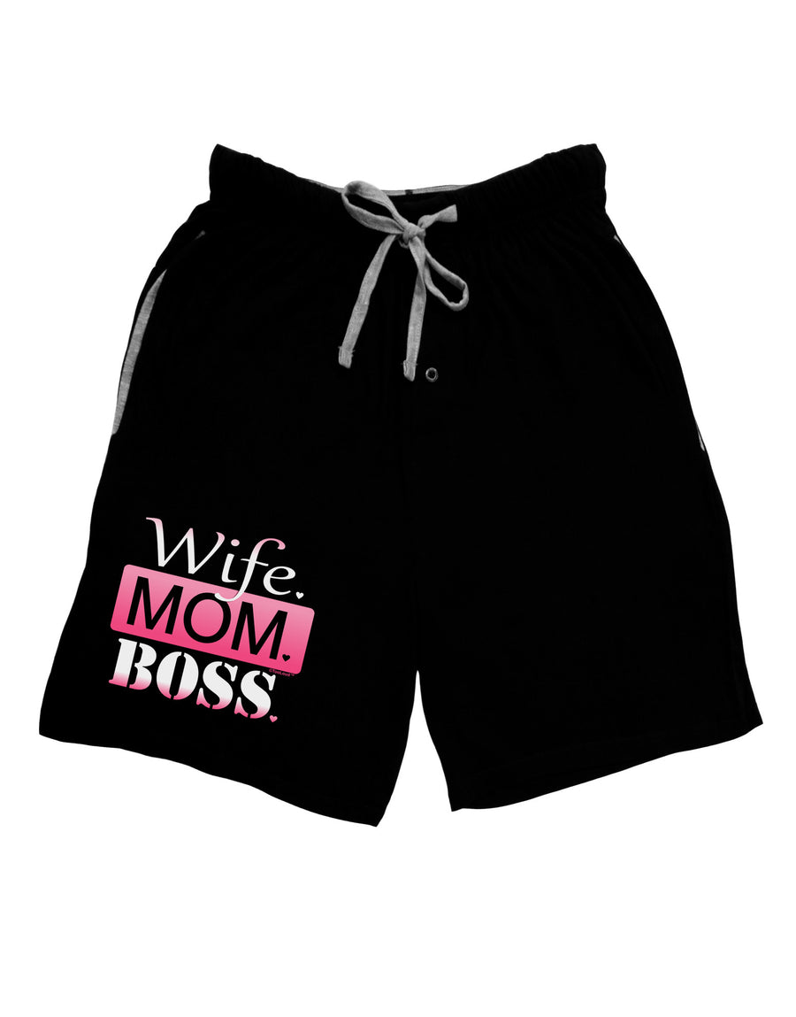 Wife Mom Boss Adult Lounge Shorts-Lounge Shorts-TooLoud-Red-Small-Davson Sales