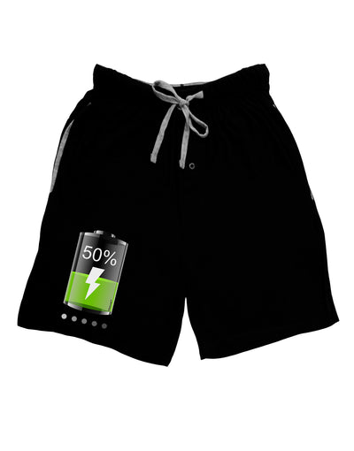 Half Energy 50 Percent Adult Lounge Shorts-Lounge Shorts-TooLoud-Black-Small-Davson Sales