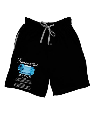 Birthstone Aquamarine Adult Lounge Shorts-Lounge Shorts-TooLoud-Black-Small-Davson Sales