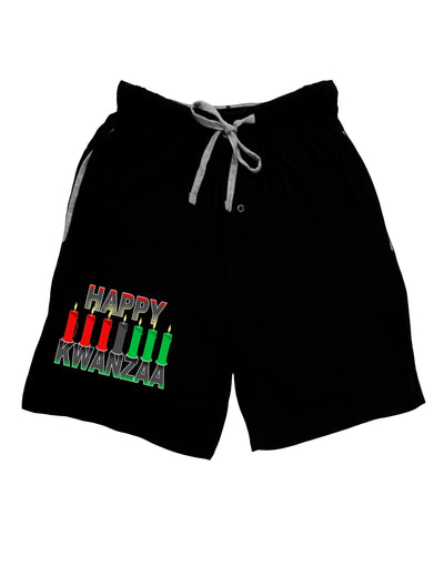 Happy Kwanzaa Candles Adult Lounge Shorts-Lounge Shorts-TooLoud-Black-Small-Davson Sales