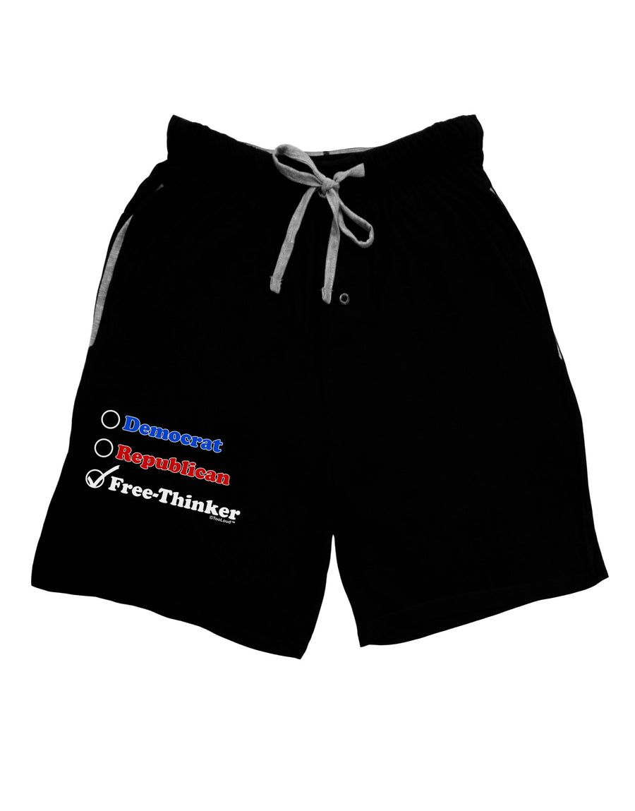 Free Thinker Checklist Adult Lounge Shorts-Lounge Shorts-TooLoud-Red-Small-Davson Sales