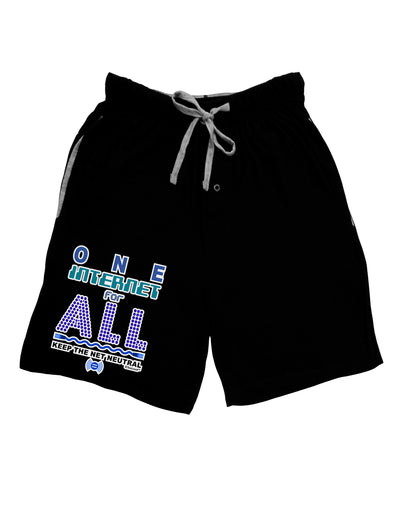 One Internet For All Keep The Net Neutral Adult Lounge Shorts - Red or Black by TooLoud-TooLoud-Black-Small-Davson Sales