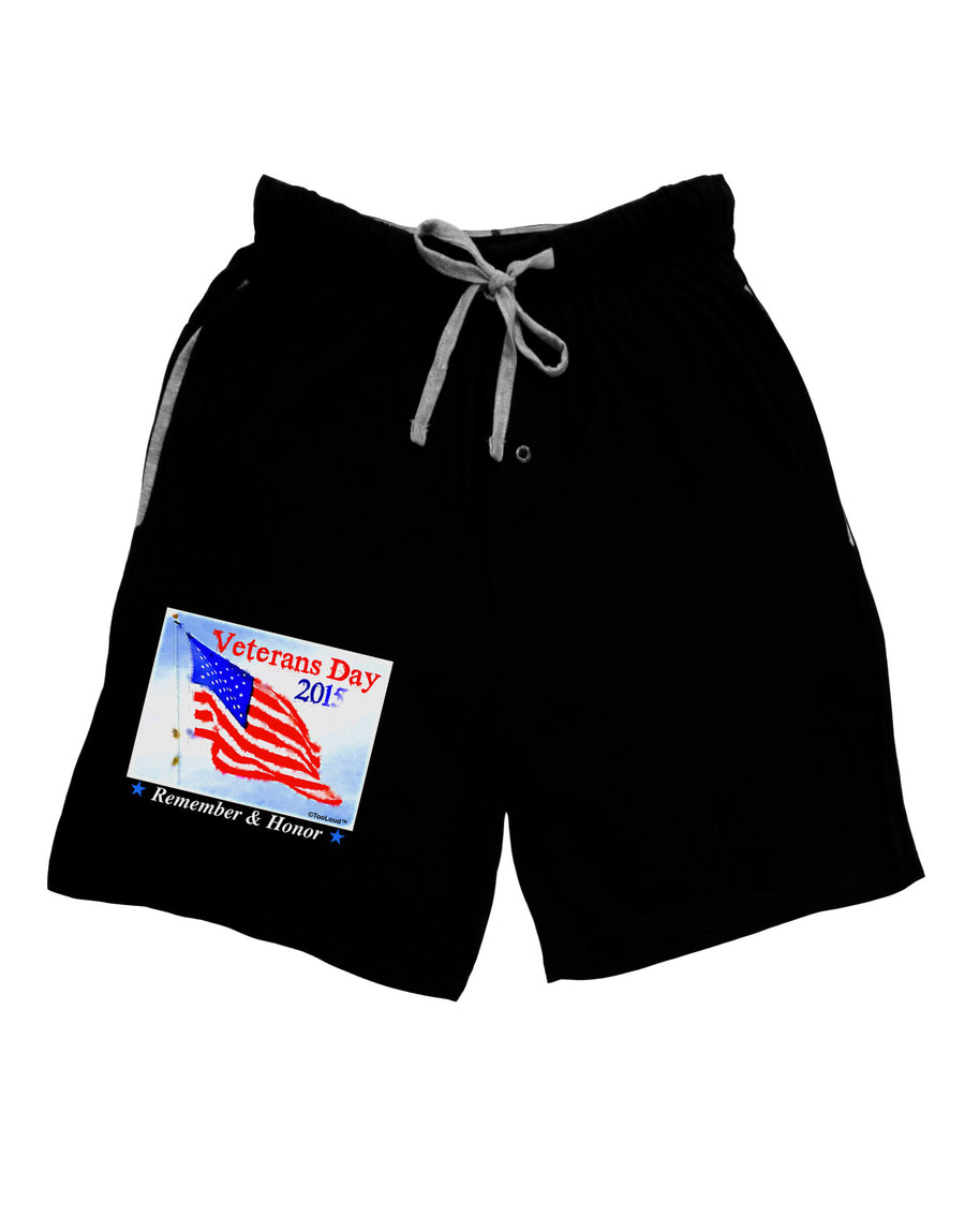 Veterans Day 2015 WaterColor Relaxed Adult Lounge Shorts-Lounge Shorts-TooLoud-Red-Small-Davson Sales
