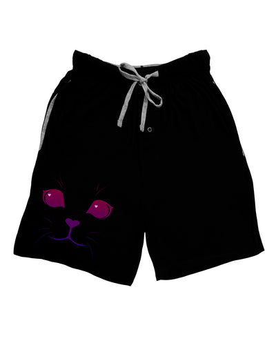 Heart Kitten Relaxed Fit Adult Lounge Shorts by-Lounge Shorts-TooLoud-Black-Small-Davson Sales