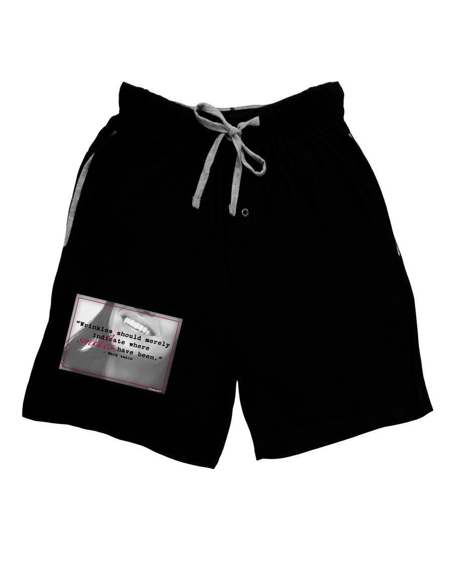 Where Smiles Mark Twain Adult Lounge Shorts-Lounge Shorts-TooLoud-Red-Small-Davson Sales