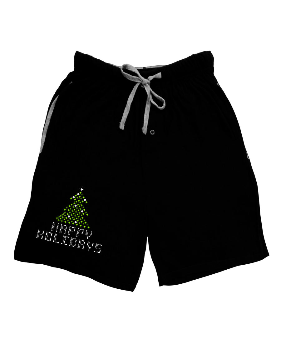 Happy Holidays Sparkles Relaxed Adult Lounge Shorts-Lounge Shorts-TooLoud-Red-Small-Davson Sales