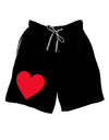 Big Red Heart Valentine's Day Adult Lounge Shorts - Red or Black-Lounge Shorts-TooLoud-Black-Small-Davson Sales