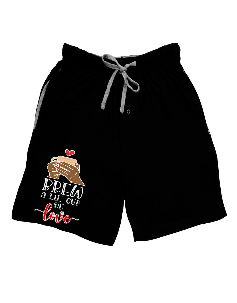 Brew a lil cup of love dark Adult Lounge Shorts-Lounge Shorts-TooLoud-Red-Small-Davson Sales