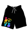 Peace and Love - Peace Heart Love Adult Lounge Shorts-Lounge Shorts-TooLoud-Black-Small-Davson Sales