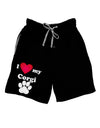 I Heart My Corgi Adult Lounge Shorts by TooLoud-Lounge Shorts-TooLoud-Black-Small-Davson Sales