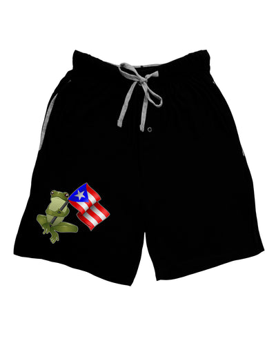 Coqui Holding Flag Adult Lounge Shorts-Lounge Shorts-TooLoud-Black-Small-Davson Sales