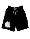 Easter Bunny and Egg Design Adult Lounge Shorts - Red or Black by TooLoud-Lounge Shorts-TooLoud-Black-Small-Davson Sales