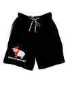 Fleece Navidad Christmas Sheep Adult Lounge Shorts - Red or Black-Lounge Shorts-TooLoud-Black-Small-Davson Sales