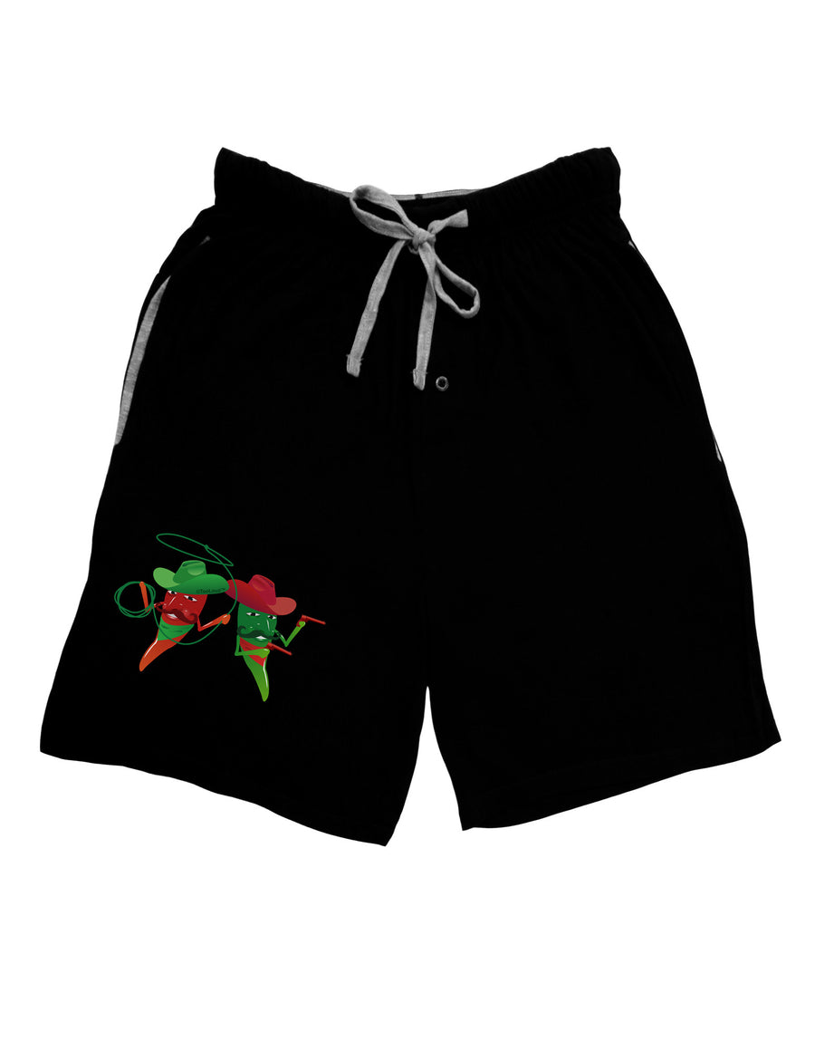 Cowboy Chili Peppers Adult Lounge Shorts-Lounge Shorts-TooLoud-Red-Small-Davson Sales