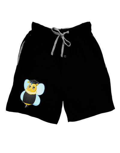 Graduation Bee Adult Lounge Shorts-Lounge Shorts-TooLoud-Black-Small-Davson Sales