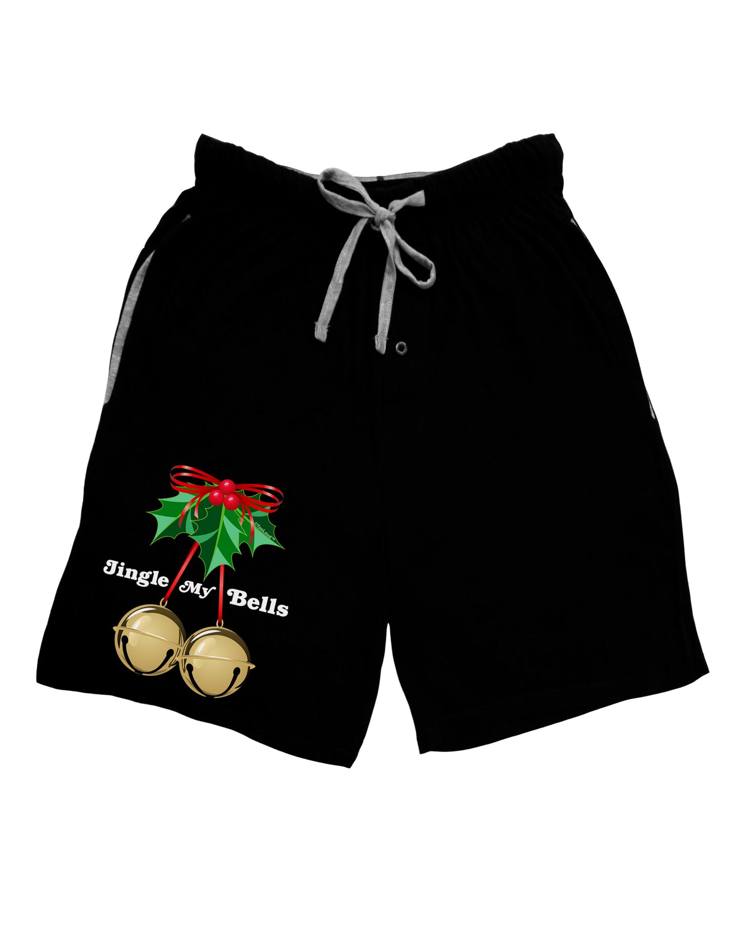 Jingle My Bells Adult Lounge Shorts-Lounge Shorts-TooLoud-Black-Small-Davson Sales