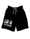 Stand For Love Pink Heart Adult Lounge Shorts-Lounge Shorts-TooLoud-Black-Small-Davson Sales