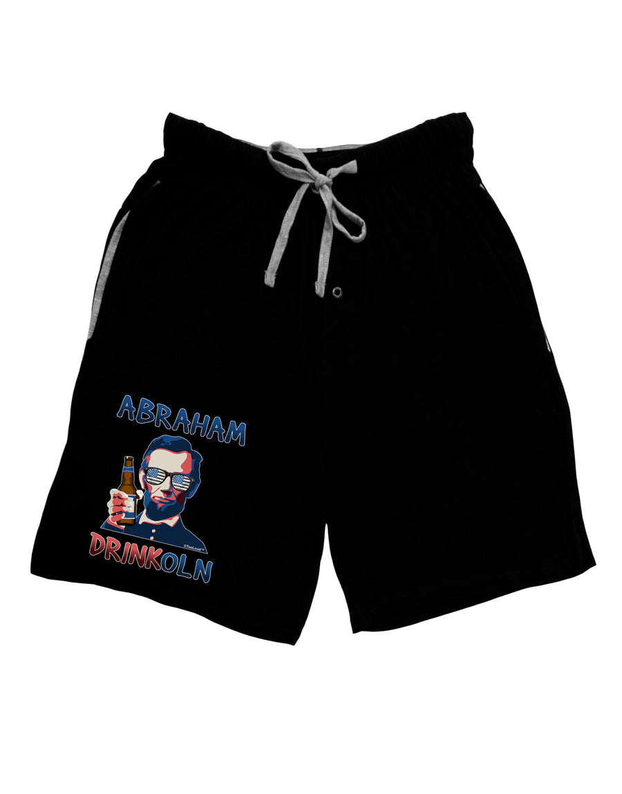 Abraham Drinkoln with Text Adult Lounge Shorts-Lounge Shorts-TooLoud-Red-Small-Davson Sales