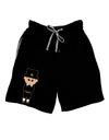 Cute Pilgrim Boy Thanksgiving Adult Lounge Shorts-Lounge Shorts-TooLoud-Black-Small-Davson Sales