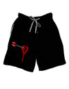 Cupid's Arrow Heart Shot Wound Adult Lounge Shorts - Red or Black-Lounge Shorts-TooLoud-Black-Small-Davson Sales