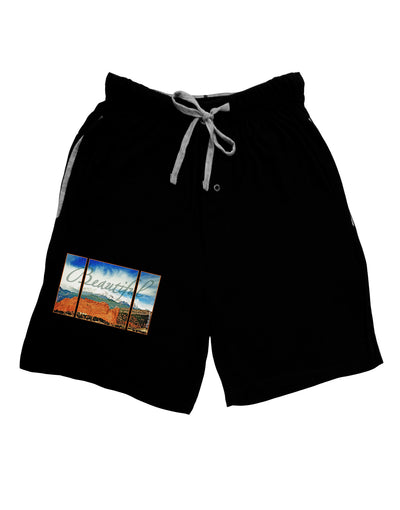 CO Beautiful View Text Adult Lounge Shorts-Lounge Shorts-TooLoud-Black-Small-Davson Sales