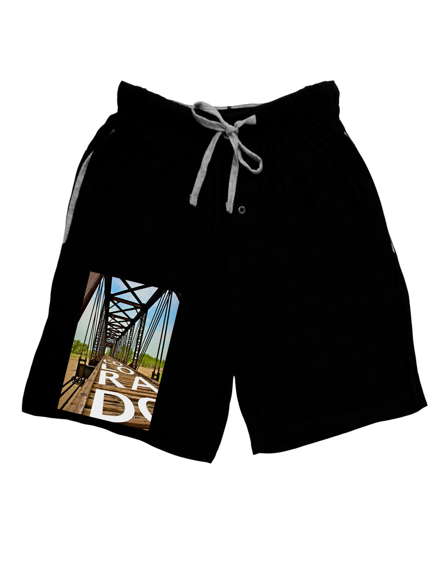 Colorado Bridge Text Adult Lounge Shorts-Lounge Shorts-TooLoud-Red-Small-Davson Sales