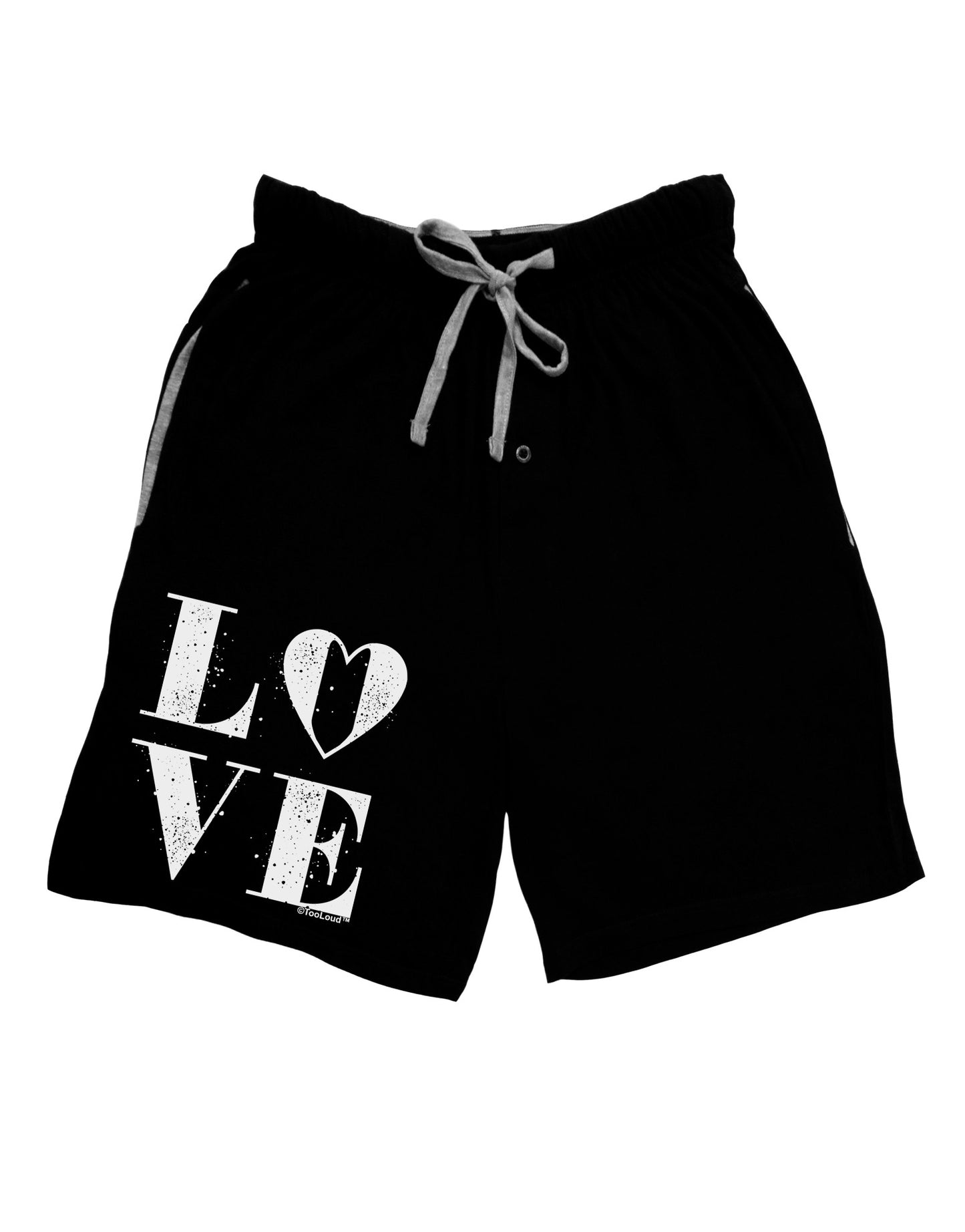 Love Splatter Adult Lounge Shorts-Lounge Shorts-TooLoud-Black-Small-Davson Sales