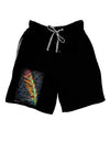 Rainbow Feather Adult Lounge Shorts-Lounge Shorts-TooLoud-Black-Small-Davson Sales