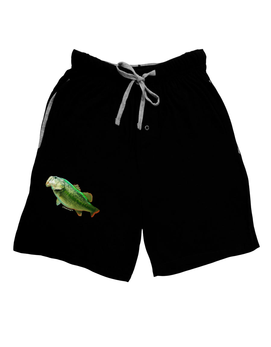 Big Bass Fish Relaxed Adult Lounge Shorts-Lounge Shorts-TooLoud-Black-Small-Davson Sales