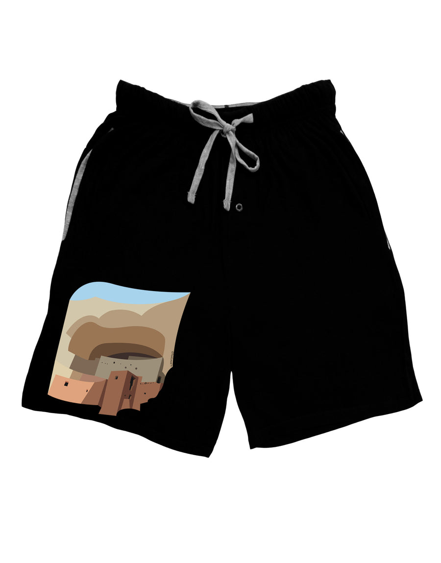 Montezuma Castle Artwork Adult Lounge Shorts-Lounge Shorts-TooLoud-Red-Small-Davson Sales