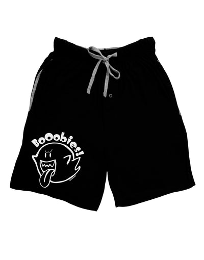 Booobies Dark Adult Lounge Shorts-Lounge Shorts-TooLoud-Black-Small-Davson Sales