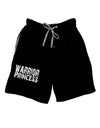 Warrior Princess Black and White Adult Lounge Shorts-Lounge Shorts-TooLoud-Black-Small-Davson Sales