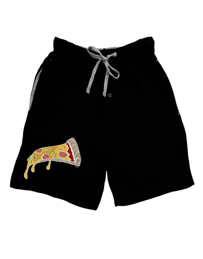 TooLoud Pizza Slice Dark Adult Lounge Shorts-Lounge Shorts-TooLoud-Black-Small-Davson Sales