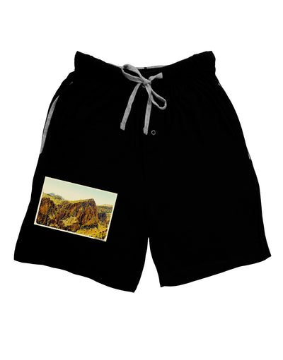 Arizona Mountains Watercolor Adult Lounge Shorts-Lounge Shorts-TooLoud-Black-Small-Davson Sales