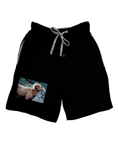 TooLoud Wide Eyed Big Horn Adult Lounge Shorts-Lounge Shorts-TooLoud-Black-Small-Davson Sales