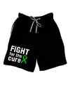 Fight for the Cure - Lime Green Ribbon Lyme Disease Adult Lounge Shorts-Lounge Shorts-TooLoud-Black-Small-Davson Sales