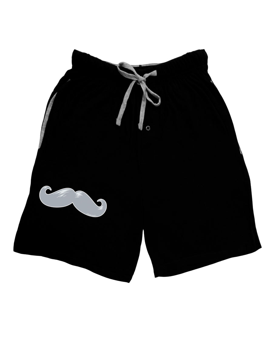 Big Silver White Mustache Adult Lounge Shorts - Red or Black-Lounge Shorts-TooLoud-Red-Small-Davson Sales