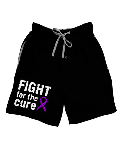 Fight for the Cure - Purple Ribbon Crohn’s Disease Adult Lounge Shorts-Lounge Shorts-TooLoud-Black-Small-Davson Sales