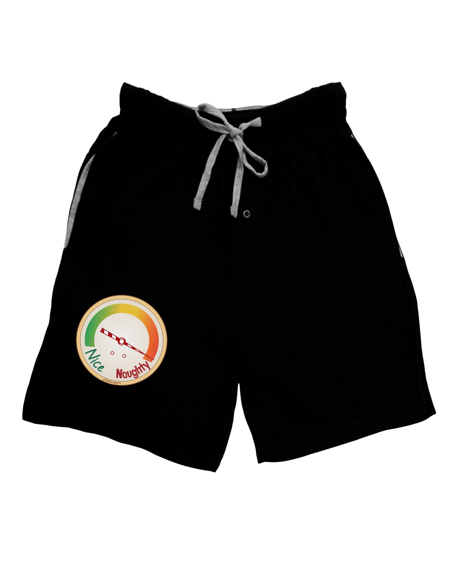 Naughty or Nice Meter Naughty Adult Lounge Shorts-Lounge Shorts-TooLoud-Black-Small-Davson Sales