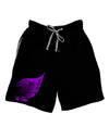 Cute Single Dark Angel Wing Black and Purple Adult Lounge Shorts - Red or Black by TooLoud-Lounge Shorts-TooLoud-Black-Small-Davson Sales