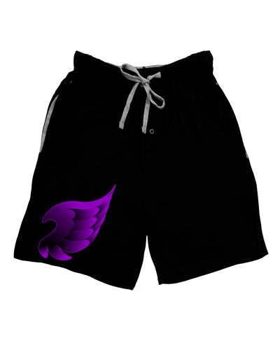 Cute Single Dark Angel Wing Black and Purple Adult Lounge Shorts - Red or Black by TooLoud-Lounge Shorts-TooLoud-Black-Small-Davson Sales