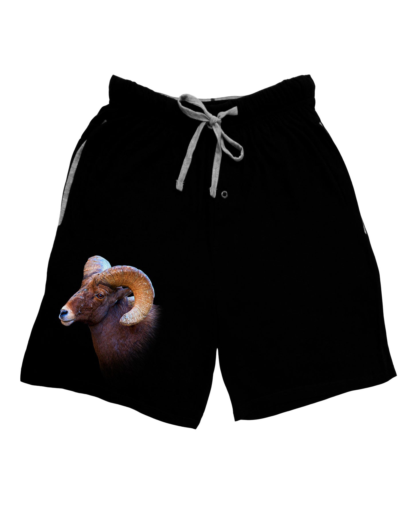Majestic Bighorn Ram Adult Lounge Shorts-Lounge Shorts-TooLoud-Black-Small-Davson Sales