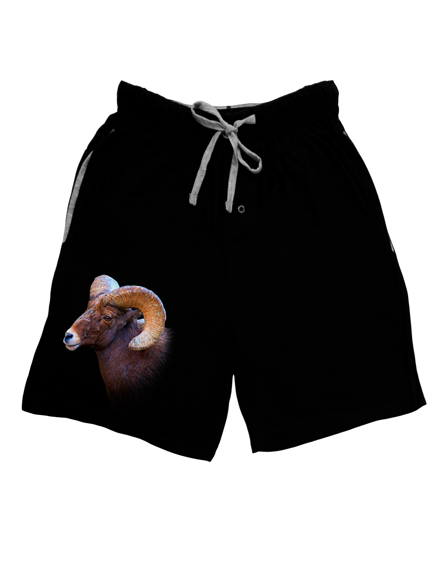 Majestic Bighorn Ram Adult Lounge Shorts-Lounge Shorts-TooLoud-Black-Small-Davson Sales
