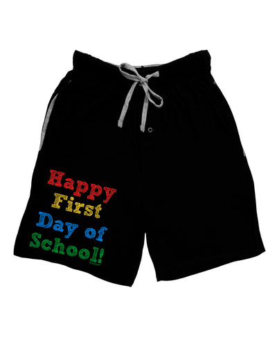 Happy First Day of School Adult Lounge Shorts-Lounge Shorts-TooLoud-Black-Small-Davson Sales